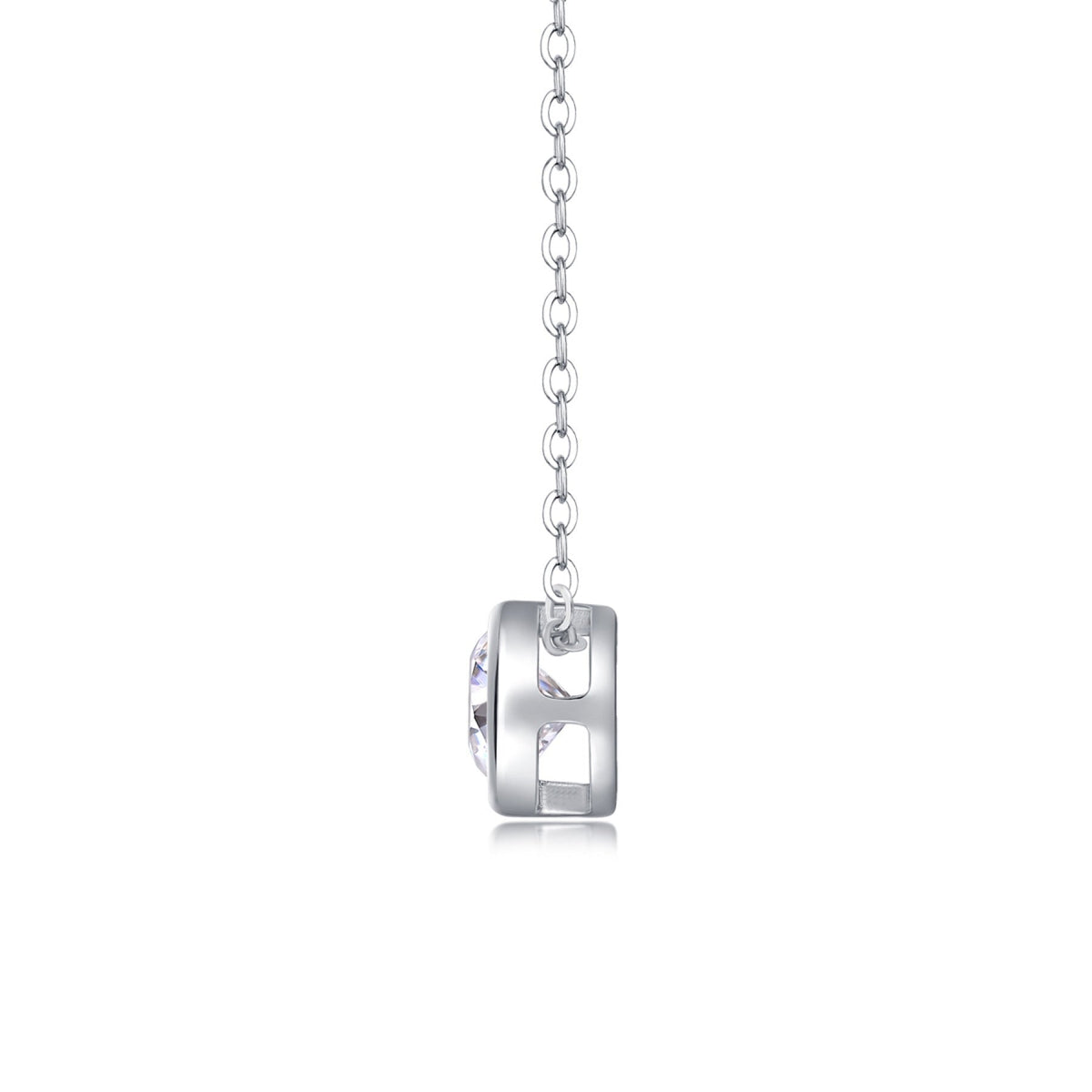 Purity 1 Carat Moissanite Pendant Necklace in Sterling Silver