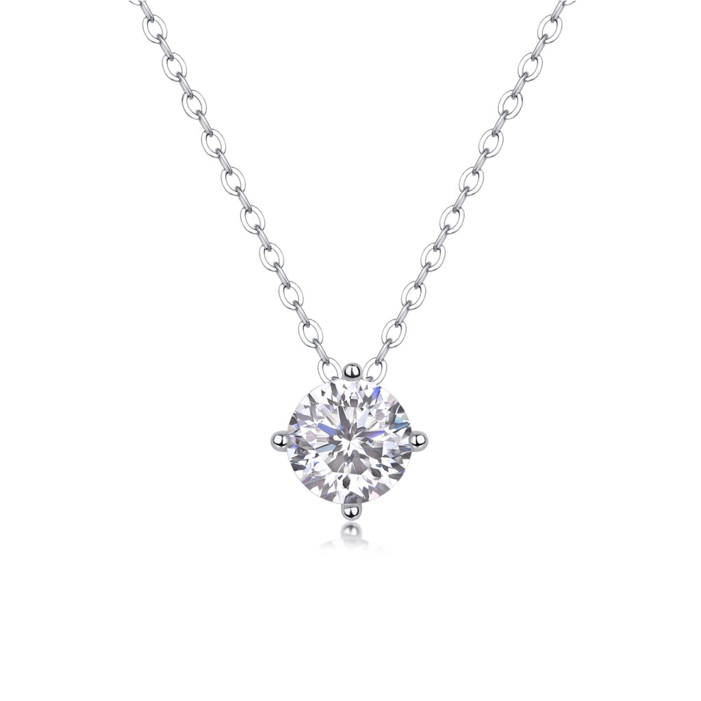 True Heart 1 Carat Moissanite Pendant Necklace in Sterling Silver