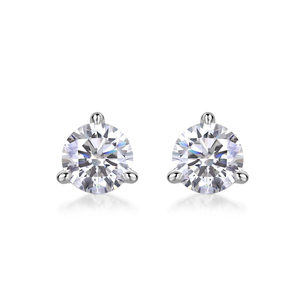 Moment 0.5 Carat Moissanite Stud Earrings in Sterling Silver