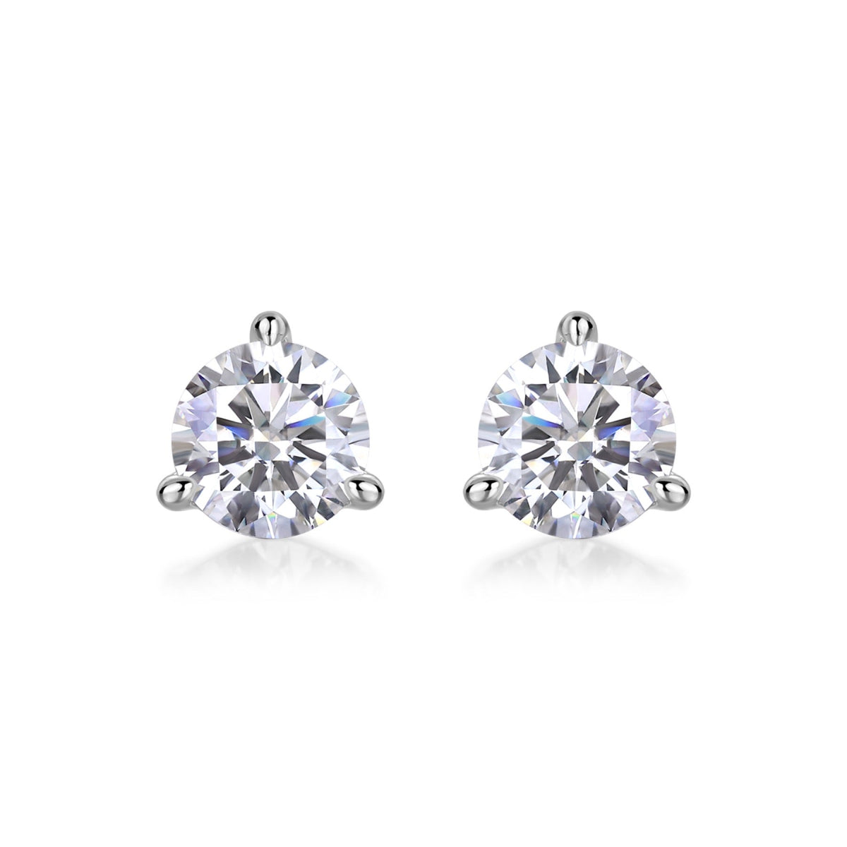 Moment 0.5 Carat Moissanite Stud Earrings in Sterling Silver