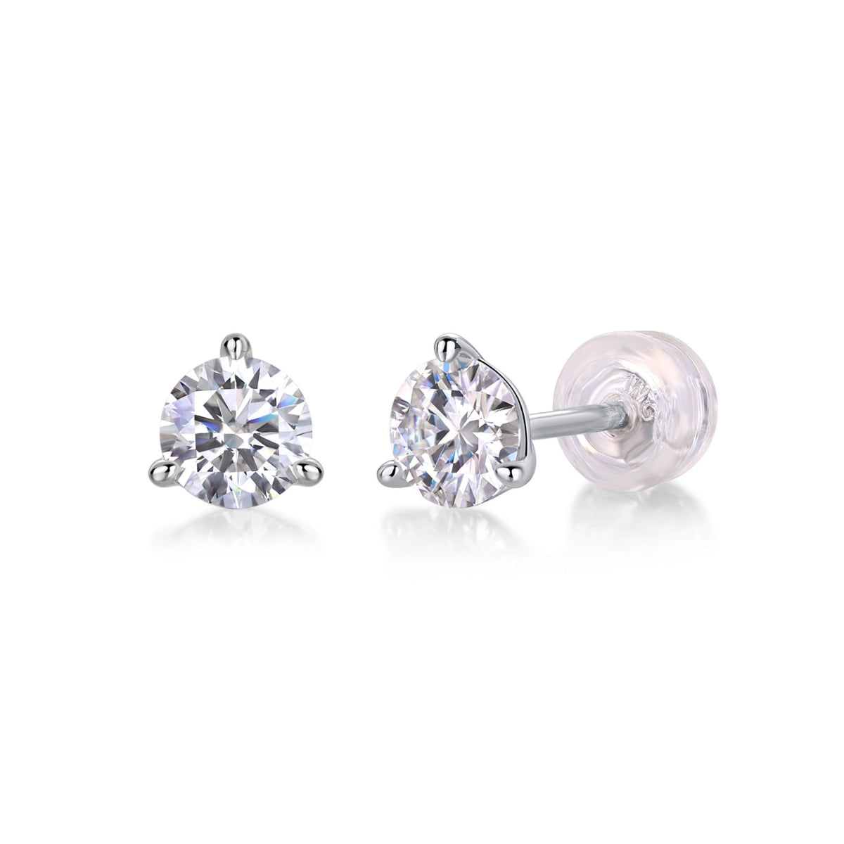 Moment 0.5 Carat Moissanite Stud Earrings in Sterling Silver
