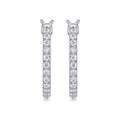 Glimmer Moissanite Hoop Earrings in Sterling Silver