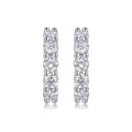 Daybreak Moissanite Huggie Hoop Earrings in Sterling Silver