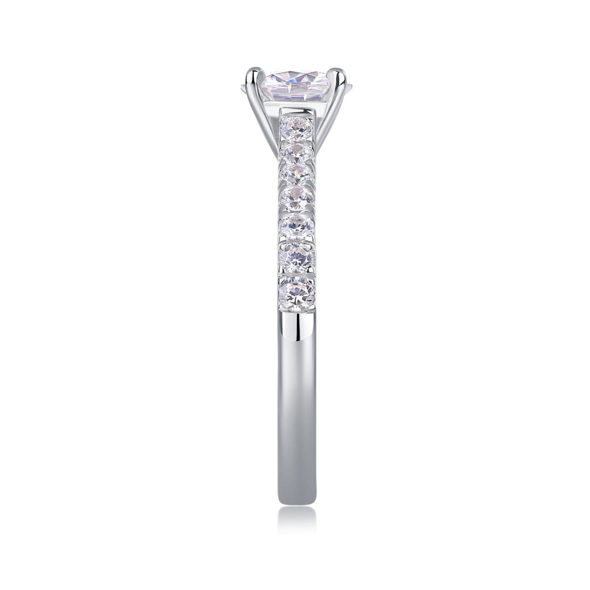 Smitten 1 Carat Moissanite Solitaire Ring in Sterling Silver