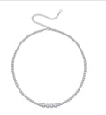 Lumina Moissanite Tennis Necklace in Sterling Silver