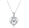 Heartbeat 0.5 Carat Moissanite Heart Pendant Necklace in Sterling Silver