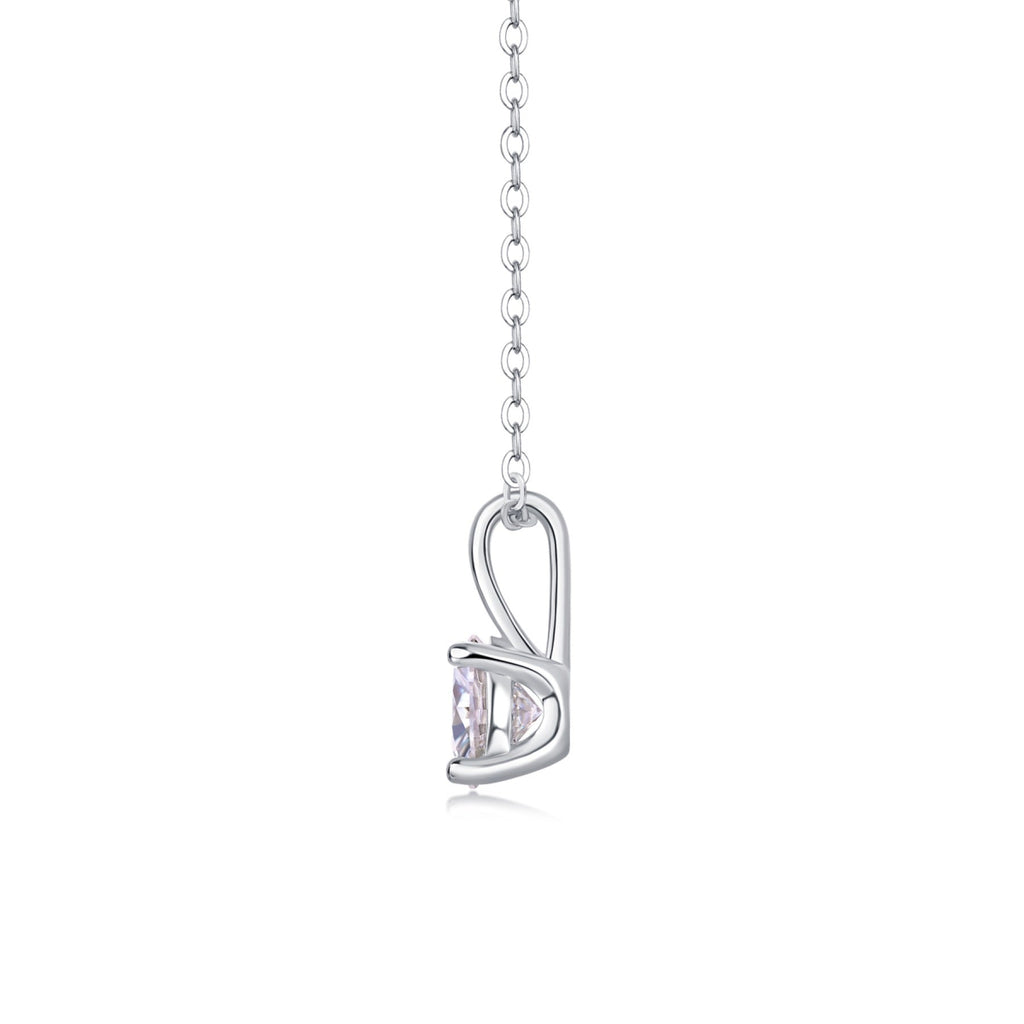 Encounter 1 Carat Moissanite Solitaire Pendant Necklace in Sterling Silver