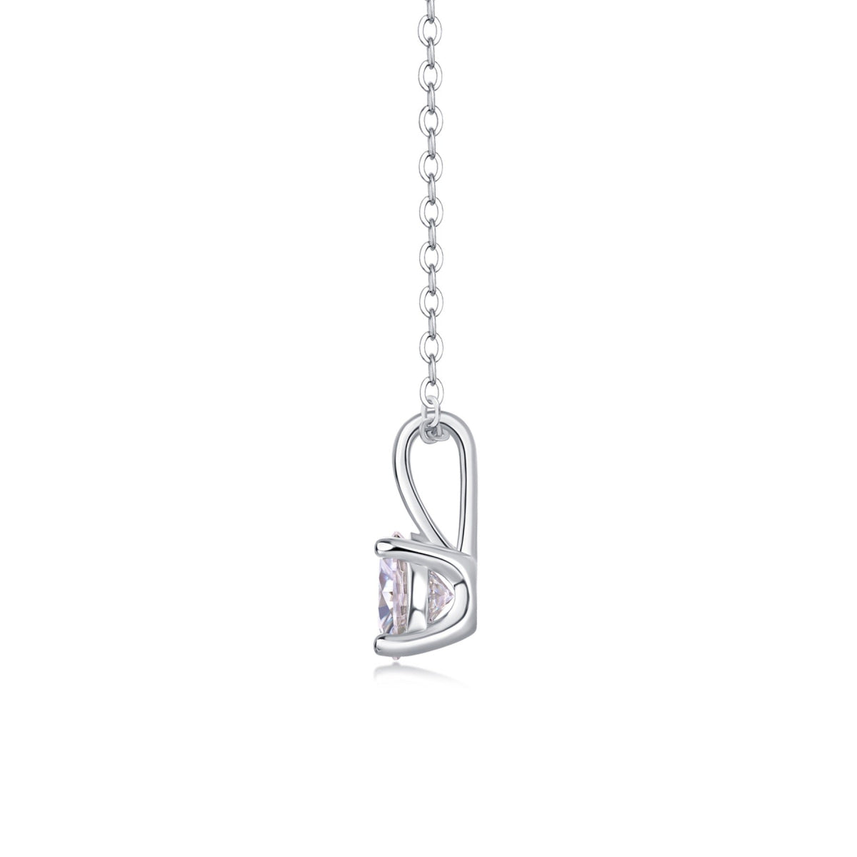 Encounter 1 Carat Moissanite Solitaire Pendant Necklace in Sterling Silver