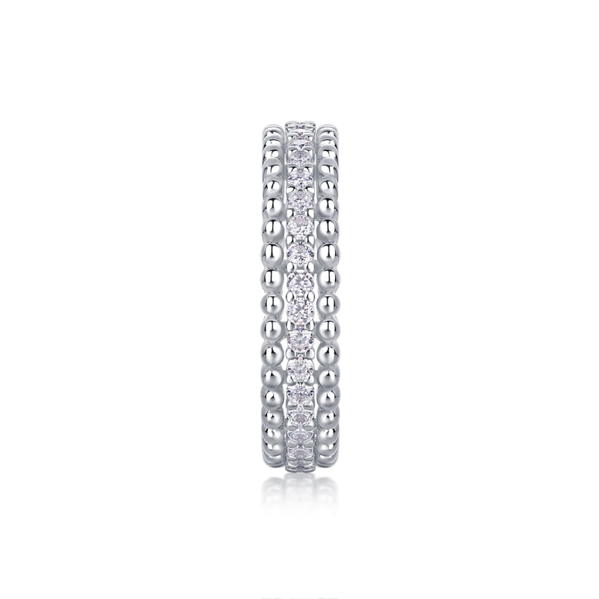 Flutter 1 Carat Moissanite Halo Pendant Necklace in Sterling Silver