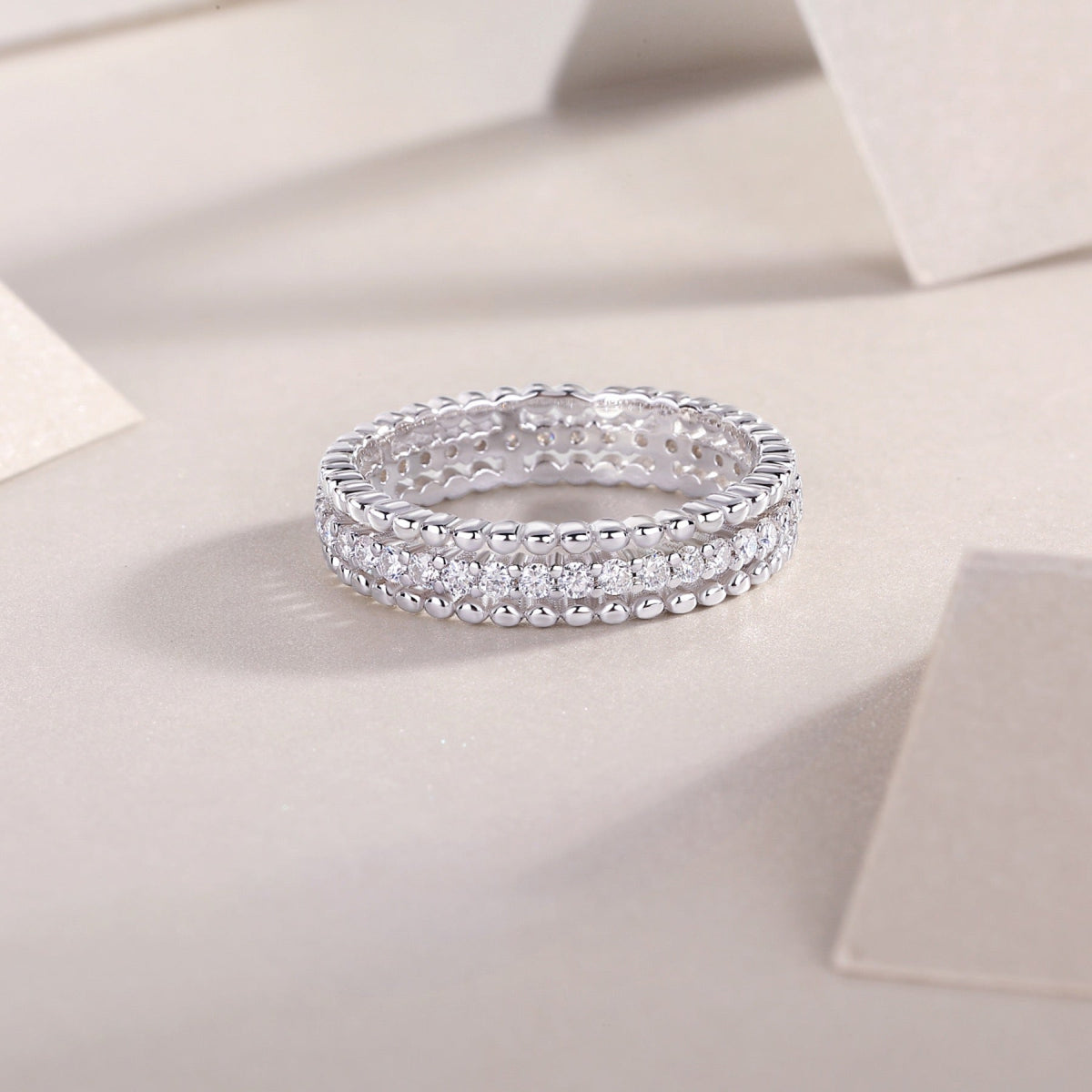 Flutter 1 Carat Moissanite Halo Pendant Necklace in Sterling Silver