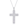 Sanctuary Moissanite Cross Necklace in Sterling Silver