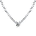 Havana 1 Carat Moissanite Cuban Chain Necklace in Sterling Silver