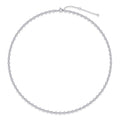 Full Circle Moissanite Tennis Necklace in Sterling Silver