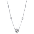 Wish 1 Carat Moissanite Bezel Solitaire Necklace in Sterling Silver
