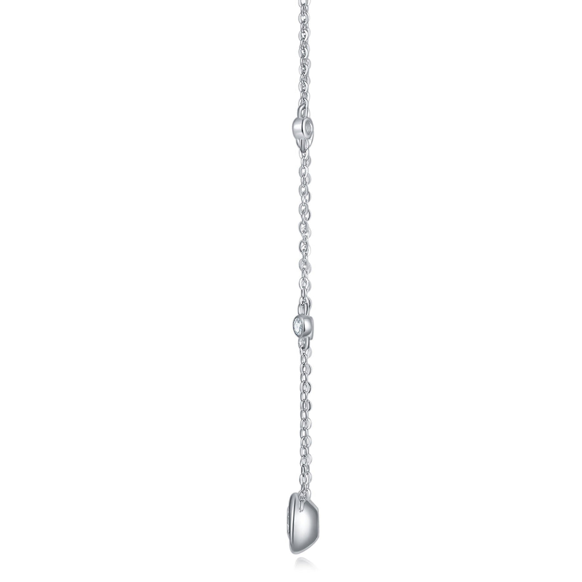 Wish 1 Carat Moissanite Bezel Solitaire Necklace in Sterling Silver