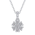Flurry Moissanite Snowflake Pendant Necklace in Sterling Silver