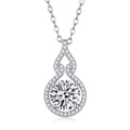 Meander 2 Carat Moissanite Infinity Pendant Necklace in Sterling Silver