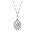 Rhapsody 1 Carat Moissanite Teardrop Pendant Necklace in Sterling Silver