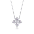 Clover Moissanite Clover Pendant Necklace in Sterling Silver