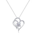 Beloved 1 Carat Moissanite Heart Pendant Necklace in Sterling Silver