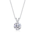 Lucent 2 Carat Moissanite Solitaire Pendant Necklace in Sterling Silver