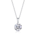 Celeste 2 Carat Moissanite Solitaire Pendant Necklace in Sterling Silver
