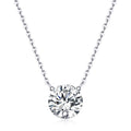 Momento 2 Carat Moissanite Solitaire Pendant Necklace in Sterling Silver