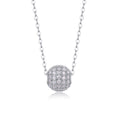 Rendezvous Moissanite Pavé Ball Pendant Necklace in Sterling Silver