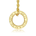 Cirque Moissanite Baguette Barrel Pendant Necklace in Gold-Tone Sterling Silver