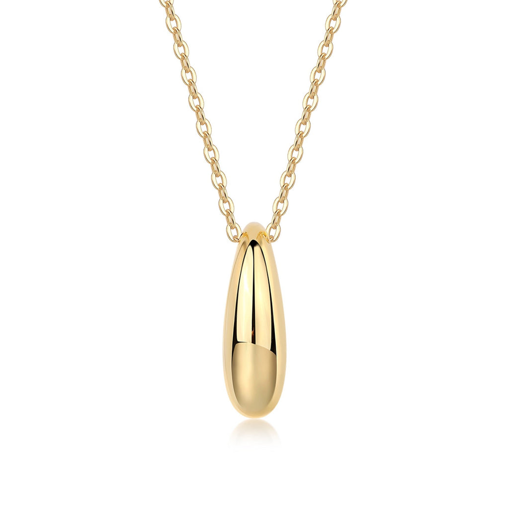 Firstlight Moissanite Oval Pendant Necklace in Gold-Tone Sterling Silver