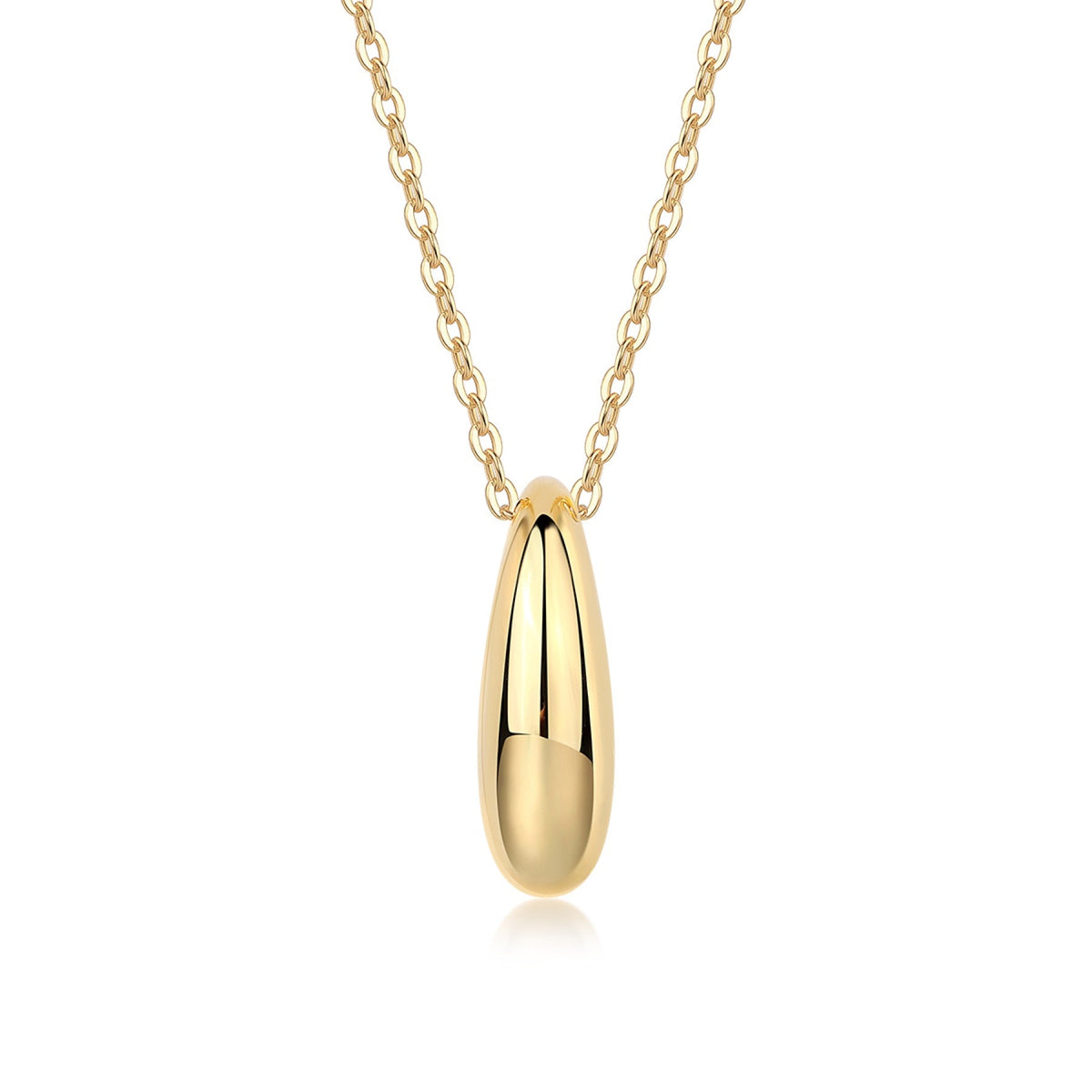 Firstlight Moissanite Oval Pendant Necklace in Gold-Tone Sterling Silver