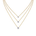 Frost Moissanite Layered Necklace in Gold-Tone Sterling Silver