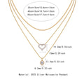 Harmony Moissanite Layered Heart Necklace in Gold-Tone Sterling Silver