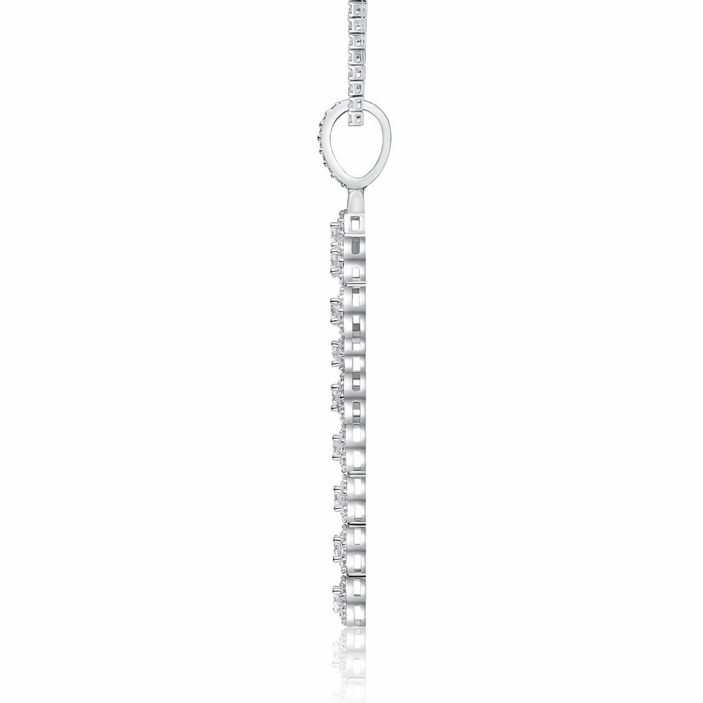 Ankh Moissanite Ankh Pendant Necklace in Sterling Silver