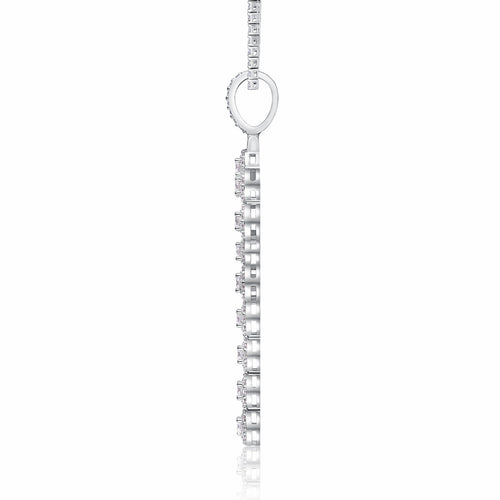 Ankh Moissanite Ankh Pendant Necklace in Sterling Silver