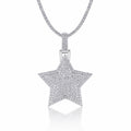 Regent Moissanite Star Pendant Necklace in Sterling Silver