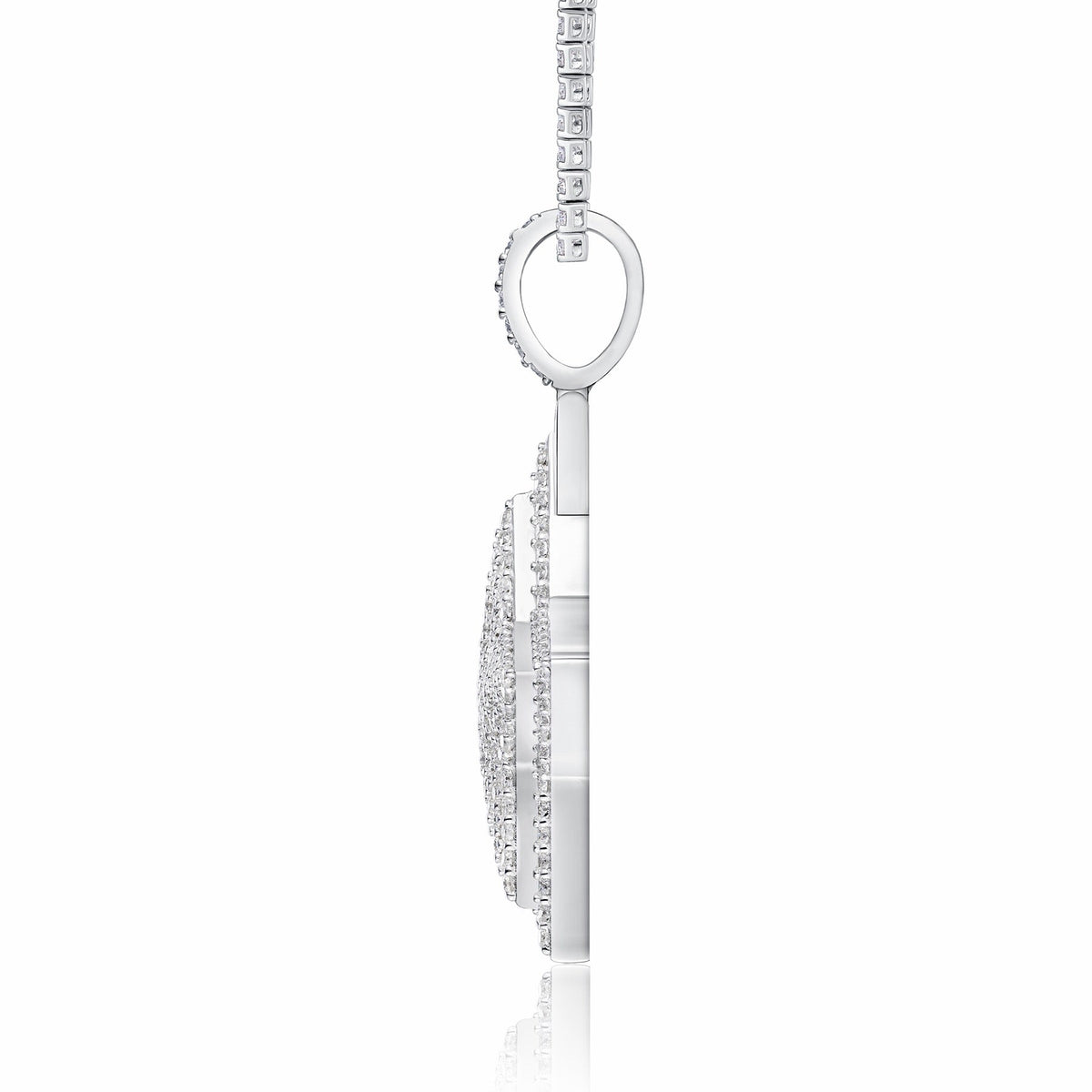 Regent Moissanite Star Pendant Necklace in Sterling Silver