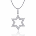 Nova Moissanite Star Pendant Necklace in Sterling Silver