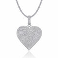 Pulse Moissanite Heart Pendant Necklace in Sterling Silver