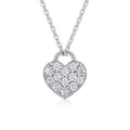 Amoret 1 Carat Moissanite Heart Pendant Necklace in Sterling Silver