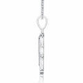 Mano Moissanite Hamsa Pendant Necklace in Sterling Silver