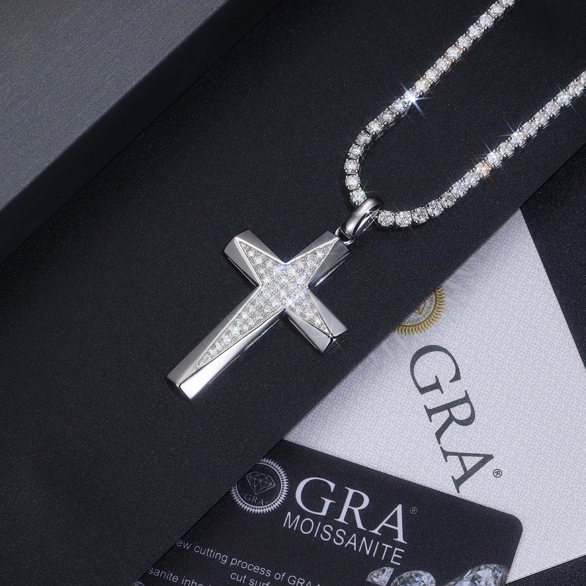 Polaris Moissanite North Star Pendant Necklace in Sterling Silver