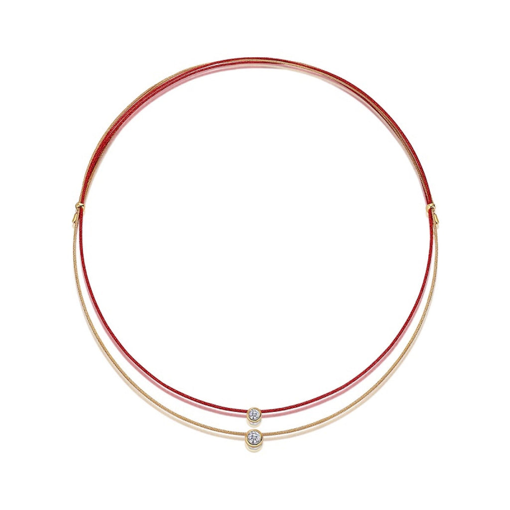 Fortune 0.5 Carat Moissanite Red Cord Necklace