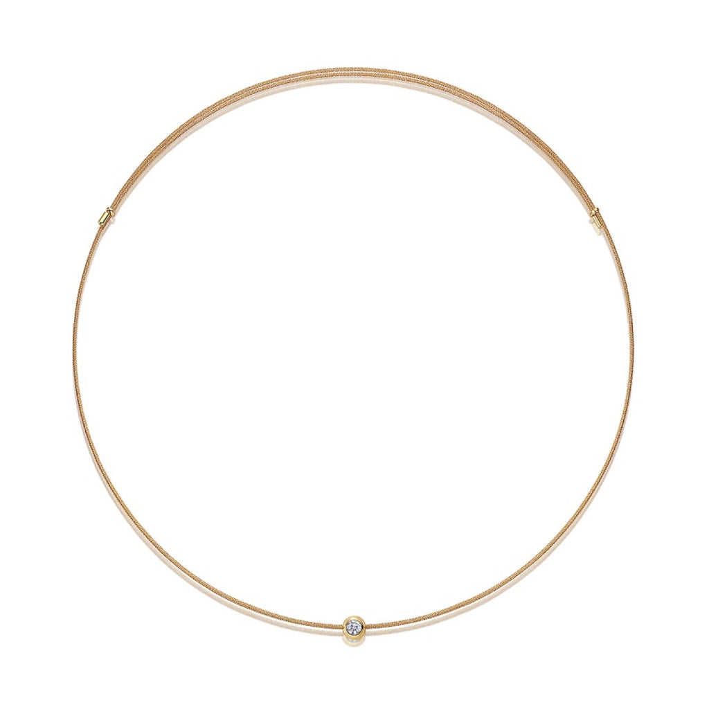 Dawn 0.3 Carat Moissanite Gold-Tone Cord Necklace