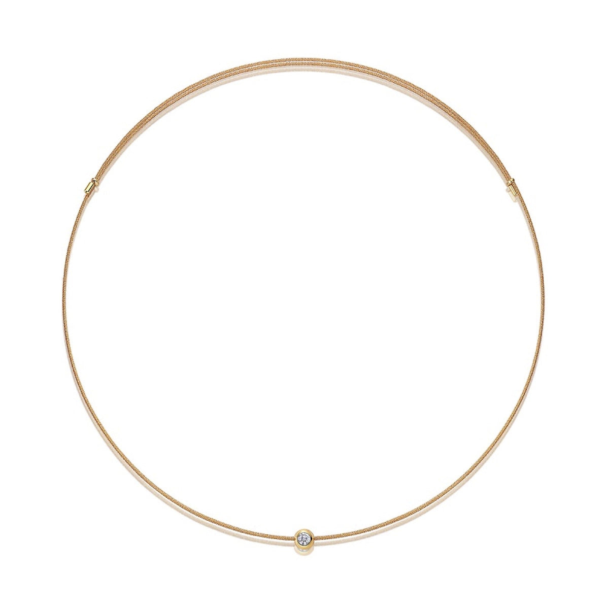 Dawn 0.3 Carat Moissanite Gold-Tone Cord Necklace
