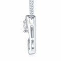Mom 1 Carat Moissanite Mom Heart Necklace in Sterling Silver