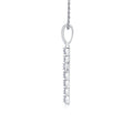 Redeemer Moissanite Cross Necklace in Sterling Silver