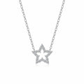 Astra Moissanite Star Pendant Necklace in Sterling Silver