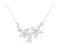 Whisper Moissanite Cluster Bar Necklace in Sterling Silver