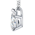 Whirl Moissanite Solitaire Pendant Necklace in Sterling Silver